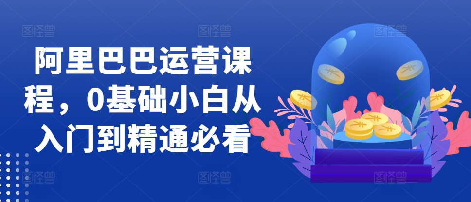 阿里巴巴运营课程，0基础小白从入门到精通必看-第一资源库